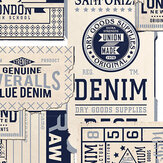Tickets Mural - Navy - by Coordonne. Click for more details and a description.