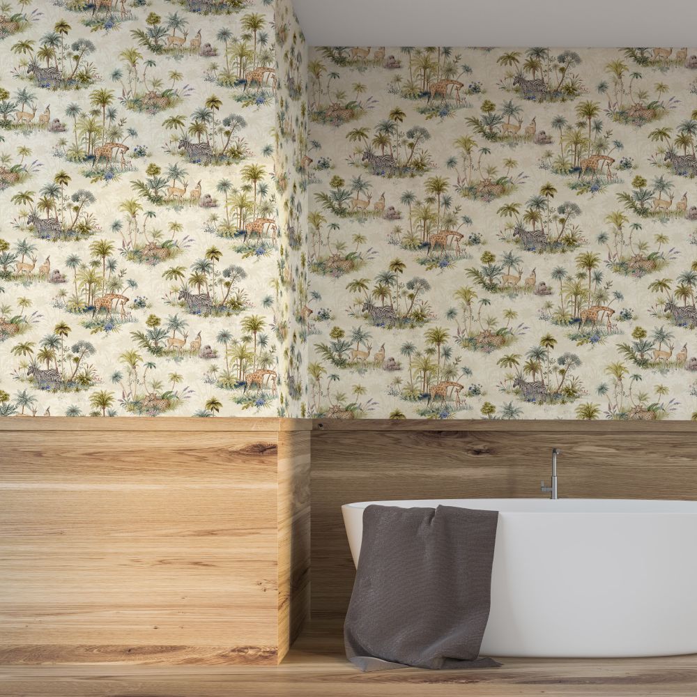 On Safari Wallpaper - Beige - by Graduate Collection