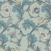 Stag Trail Wallpaper - Arsenic - by Little Greene. Click for more details and a description.