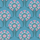 Hencroft Wallpaper - Azure - by Little Greene. Click for more details and a description.