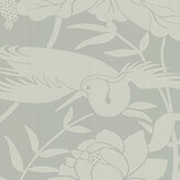 Heron & Lotus Flower Wallpaper - Aqua - by G P & J Baker. Click for more details and a description.