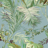 Vegetable Wallpaper - Blue - by Coordonne. Click for more details and a description.
