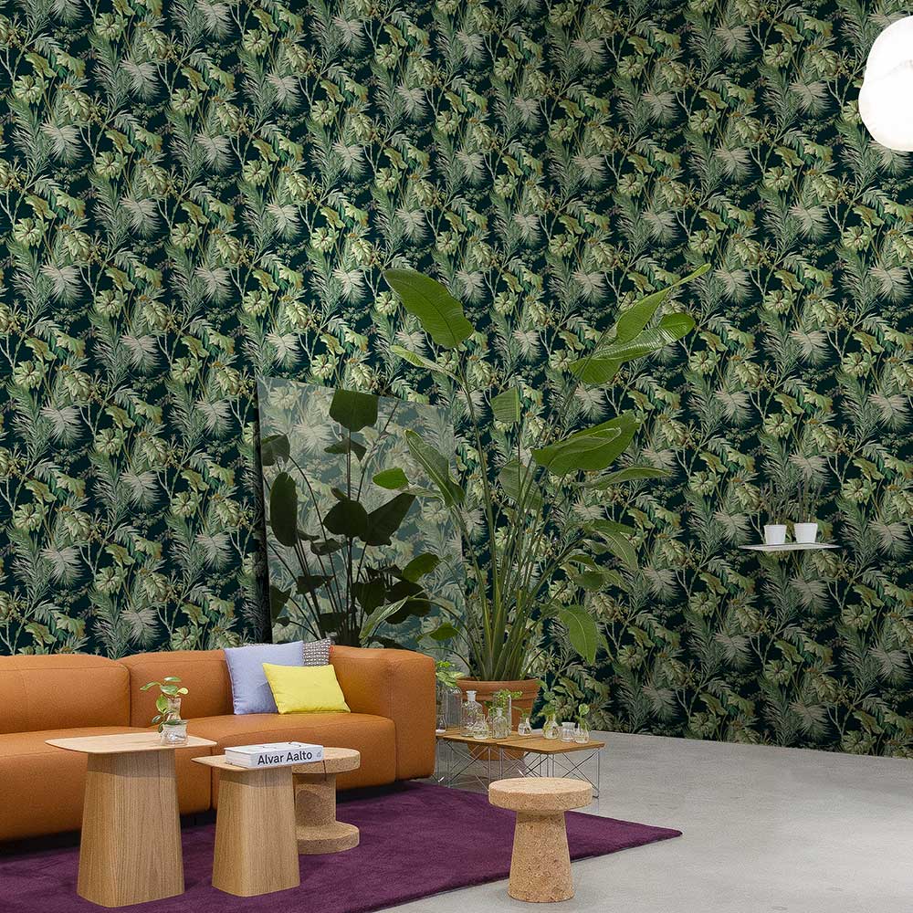 Vegetable Wallpaper - Green - by Coordonne