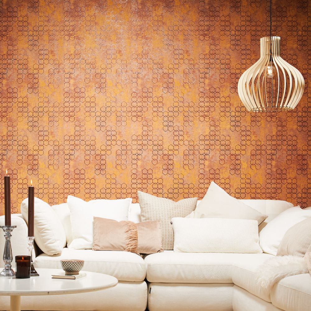 Hex Wallpaper - Rust - by New Walls