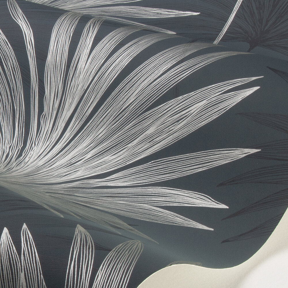 Mitende Wallpaper - Ink / Platinum - by Harlequin