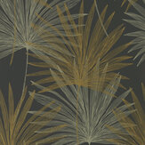 Mitende Wallpaper - Jet / Gold - by Harlequin. Click for more details and a description.