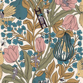 Neo-Belle-Epoque Wallpaper - Pink - by Coordonne. Click for more details and a description.