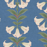Angel's Trumpet Wallpaper - Ballet Slipper & Sage on Cerulean Sky - by Cole & Son. Click for more details and a description.