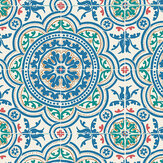 Piccadilly Wallpaper - Denim & Rouge on Chalk - by Cole & Son. Click for more details and a description.