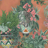 Talavera Wallpaper - Rose & Spring Greens - by Cole & Son. Click for more details and a description.