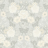 Dahlia Garden Wallpaper - Grey - by Boråstapeter. Click for more details and a description.