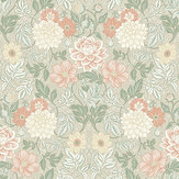 Dahlia Garden Wallpaper - Blush / Taupe - by Boråstapeter. Click for more details and a description.