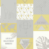 Adventure Wallpaper - Yellow / Grey - by Albany. Click for more details and a description.
