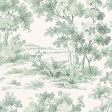 Countryside Morning Wallpaper - Green - by Boråstapeter. Click for more details and a description.