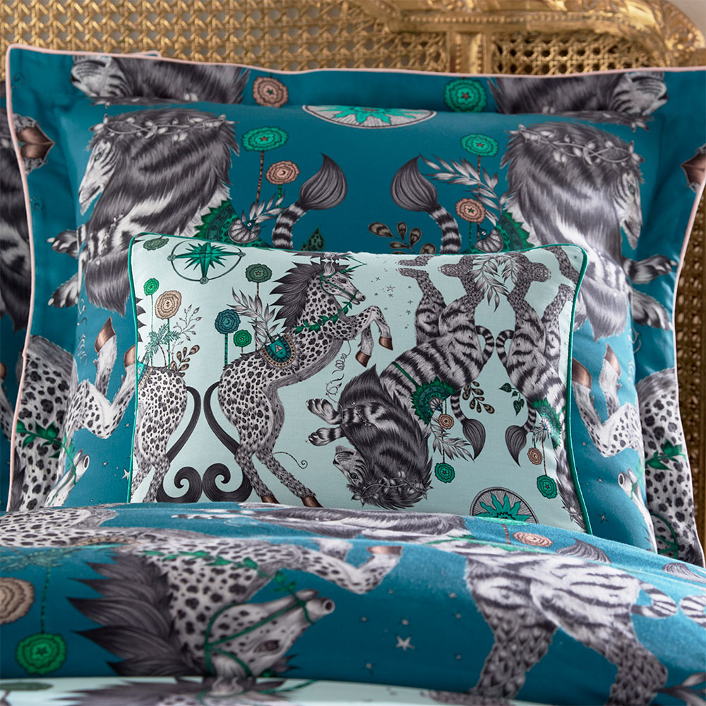 Caspian Boudoir Pillowcase  - Aqua - by Emma J Shipley