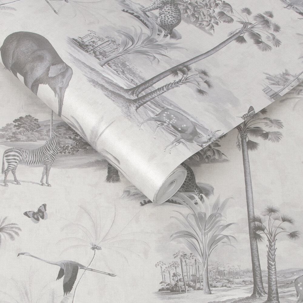 Tropique Zoo Wallpaper - Canvas - by Graham & Brown