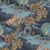 Edo Toile Wallpaper - Navy - by Graham & Brown. Click for more details and a description.