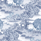 Edo Toile Wallpaper - Blue - by Graham & Brown. Click for more details and a description.