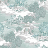 Edo Toile Wallpaper - Mint - by Graham & Brown. Click for more details and a description.