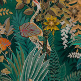 Hidden Paradise Wallpaper - Emerald - by Prestigious. Click for more details and a description.