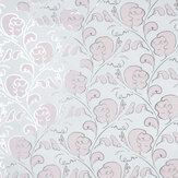 Dream Wallpaper - Silver / Power Pink - by Polly Dunbar Decoration. Click for more details and a description.