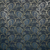 Dream Wallpaper - Gold / Midnight Blue - by Polly Dunbar Decoration. Click for more details and a description.