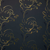 Seraph Wallpaper - Gold / Midnight Blue - by Polly Dunbar Decoration. Click for more details and a description.