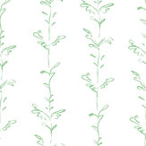 Stem Wallpaper - Green / White - by Polly Dunbar Decoration. Click for more details and a description.