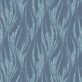 Papier peint Ripple - Bleu crépuscule - 1838 Wallcoverings. Cliquez pour en savoir plus et lire la description.