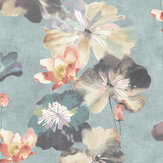 Papier peint Water Lilies - Minéral - 1838 Wallcoverings. Cliquez pour en savoir plus et lire la description.