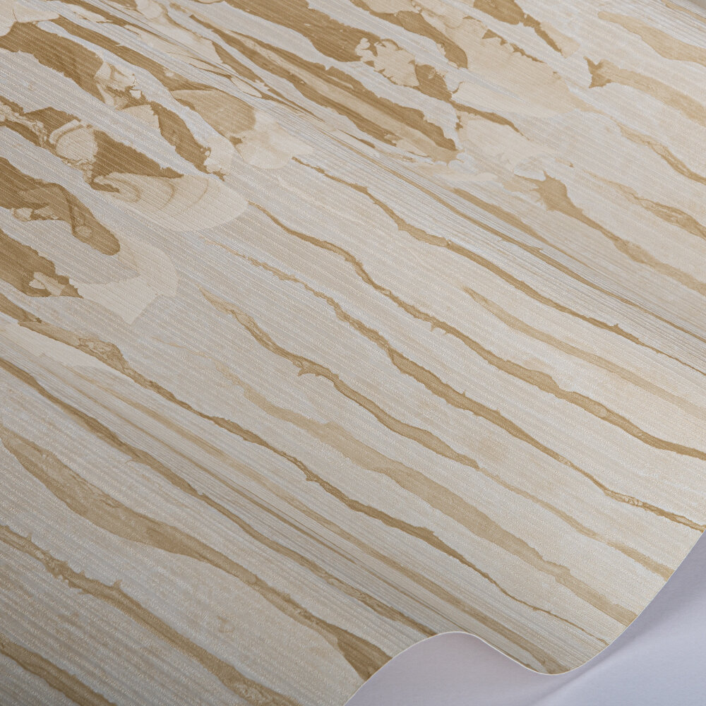 Ripple Stripe Wallpaper - Sandstone - by Harlequin