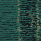 Ripple Stripe Wallpaper - Emerald / Kingfisher - by Harlequin. Click for more details and a description.