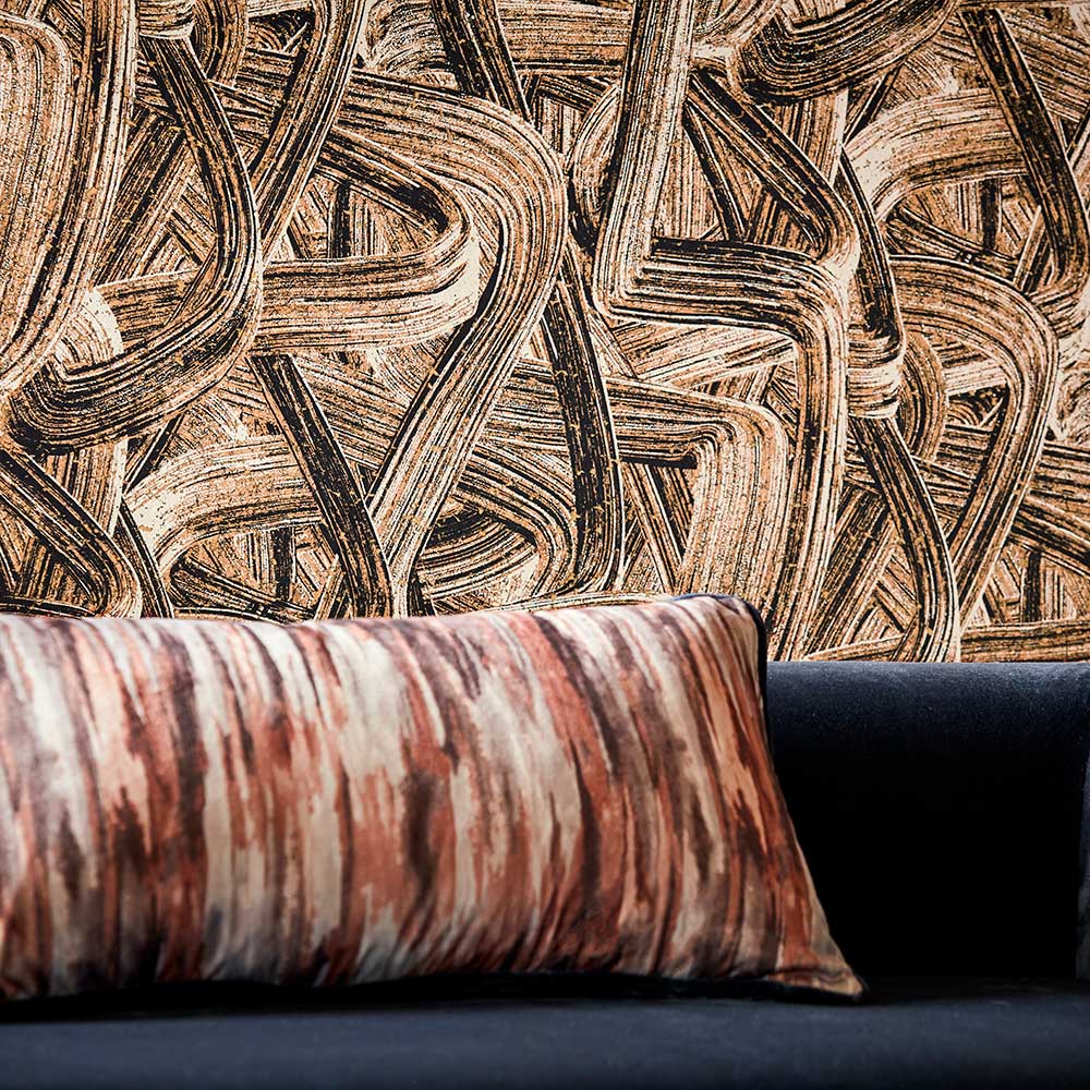 Seri Raphia Wallpaper - Charcoal / Natural - by Harlequin