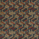Escheresque by the metre Wallpaper - Copper / Slate - by Harlequin. Click for more details and a description.