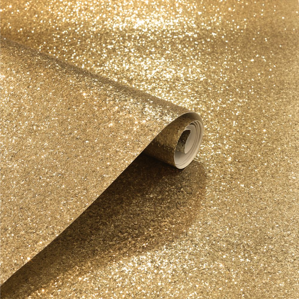 Sequin Sparkle Wallpaper - Gold - by Arthouse