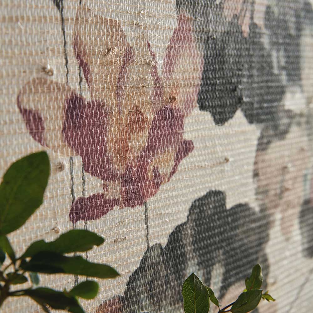 Water Lilies Grasscloth Wallpaper - Bracken - by 1838 Wallcoverings