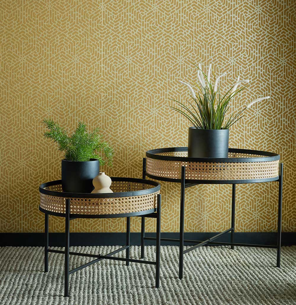 Willow Wallpaper - Honey - by 1838 Wallcoverings