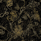 Neo-Mithology Wallpaper - Black / Gold - by Coordonne. Click for more details and a description.