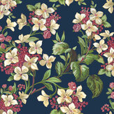 Flowery Wallpaper - Navy - by Coordonne. Click for more details and a description.