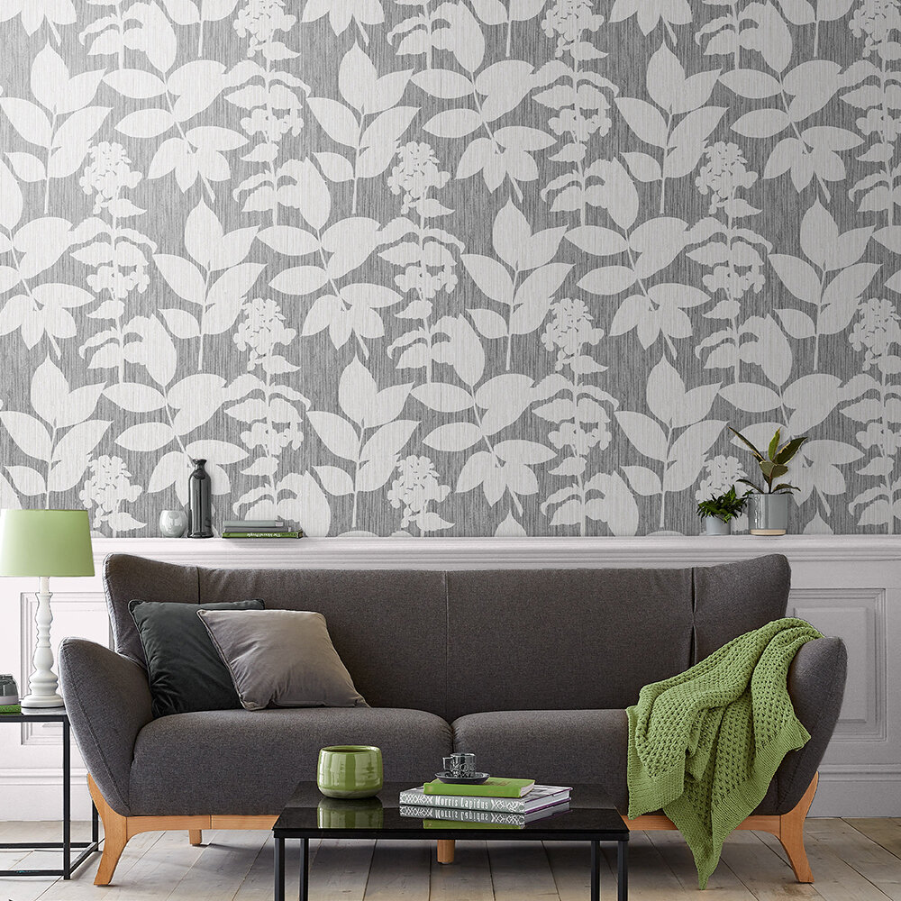 Aspen Wallpaper - Grey - by Graham & Brown