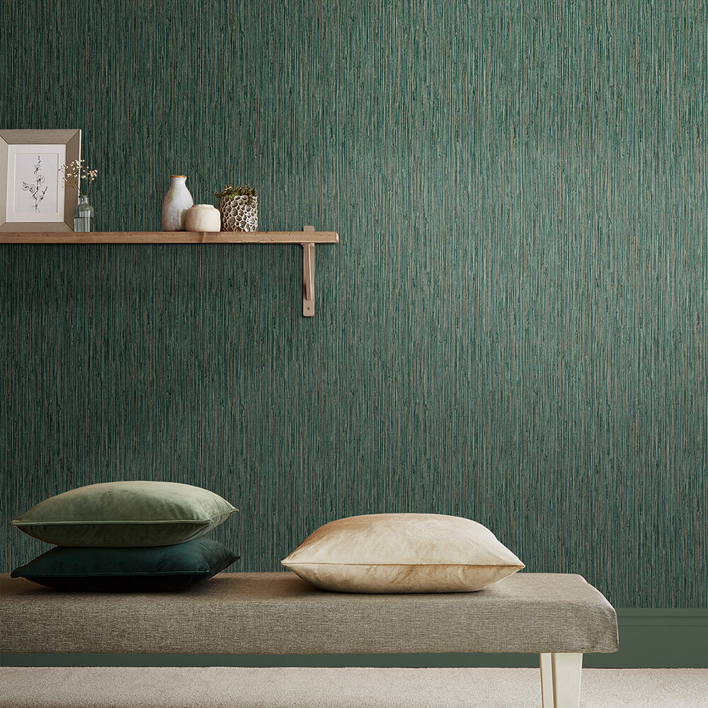 Grasscloth Texture Wallpaper - Pine - by Graham & Brown