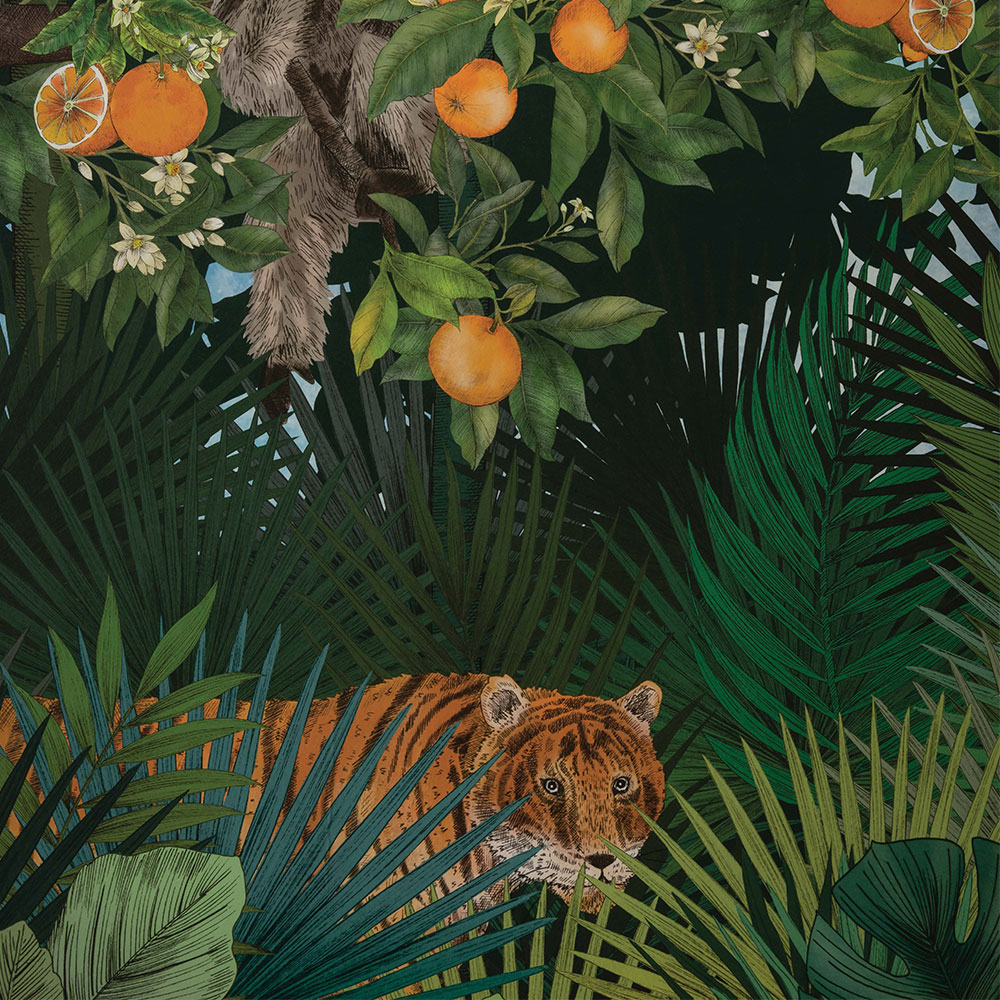 Tiger Grove Mural - Jungle - by Matthew Williamson