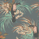 Le Toucan Wallpaper - Charcoal - by 1838 Wallcoverings. Click for more details and a description.