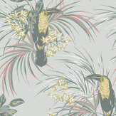 Le Toucan Wallpaper - Soft Grey - by 1838 Wallcoverings. Click for more details and a description.