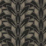 Astoria Wallpaper - Jet - by 1838 Wallcoverings. Click for more details and a description.