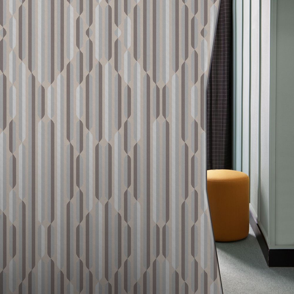 Optical Wallpaper - Beige - by Tres Tintas