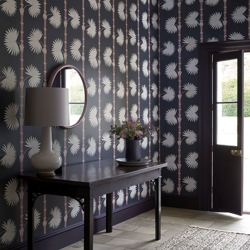 Hardy Palm Wallpaper - Acqua Viva - by Paint & Paper Library