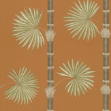 Hardy Palm Wallpaper - Burnt Orange - by Paint & Paper Library. Click for more details and a description.