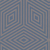 Marquetry Tile Wallpaper - Blue Blood - by Paint & Paper Library. Click for more details and a description.