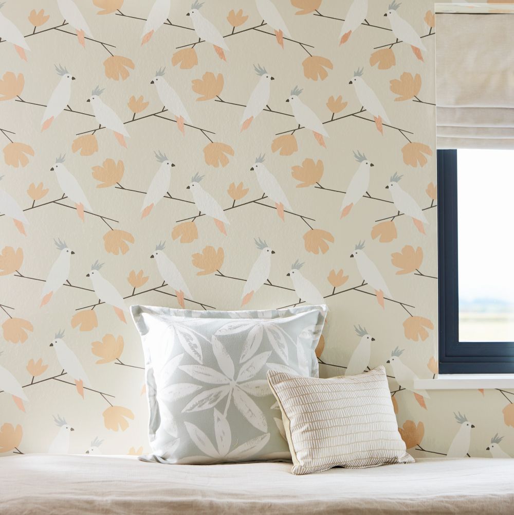 Love Birds Wallpaper - Blush - by Scion